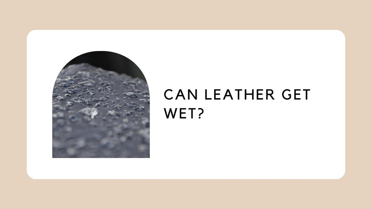 Image of leather covered with water