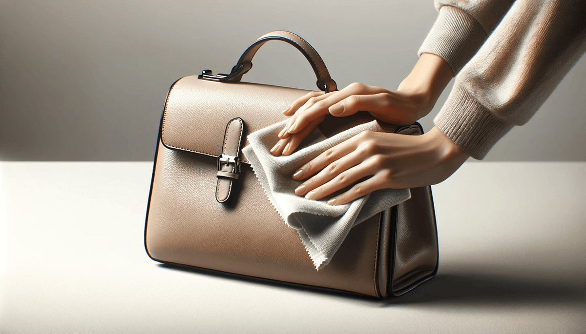 how to clean leather purse