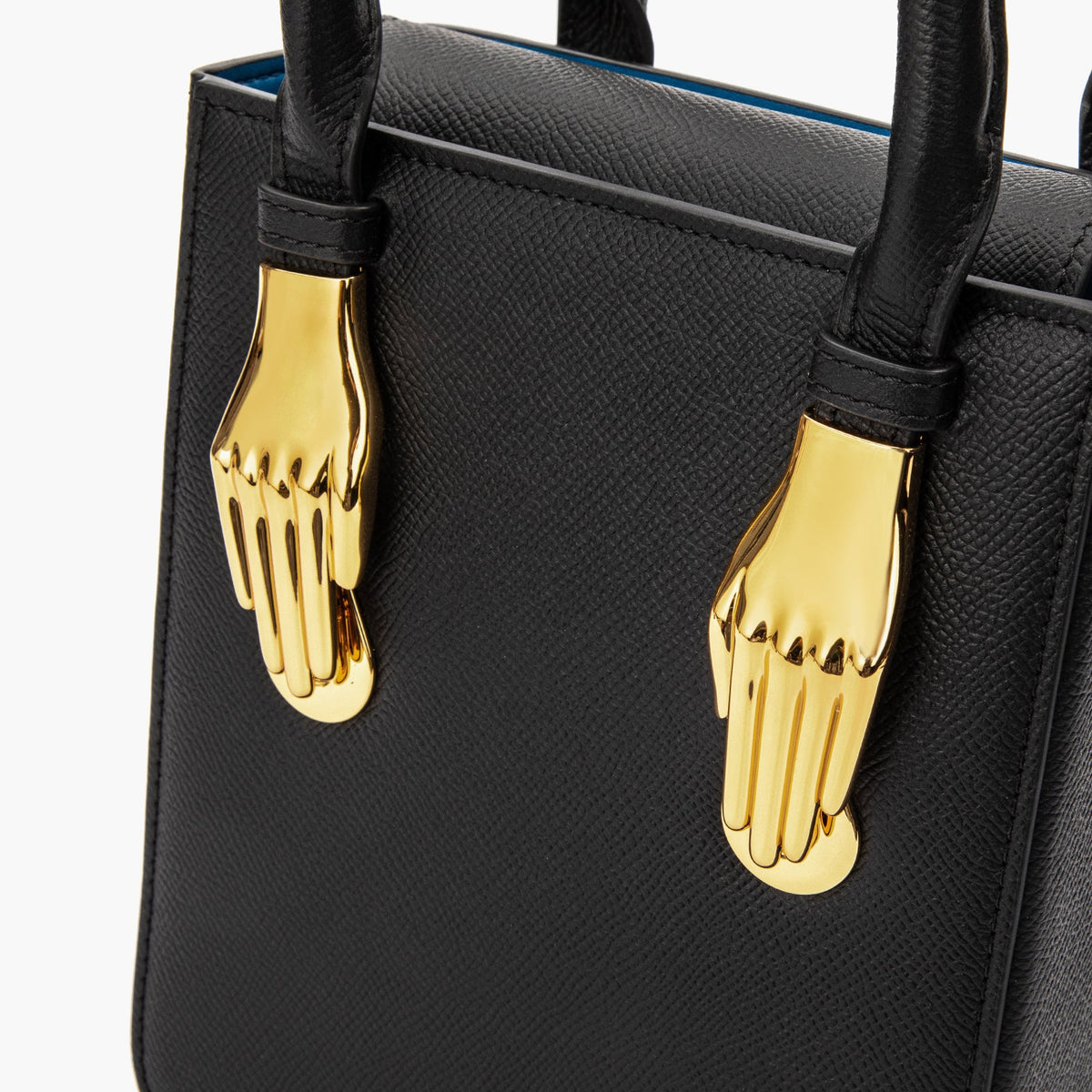 Black Epsom Embossboed Leather Tote