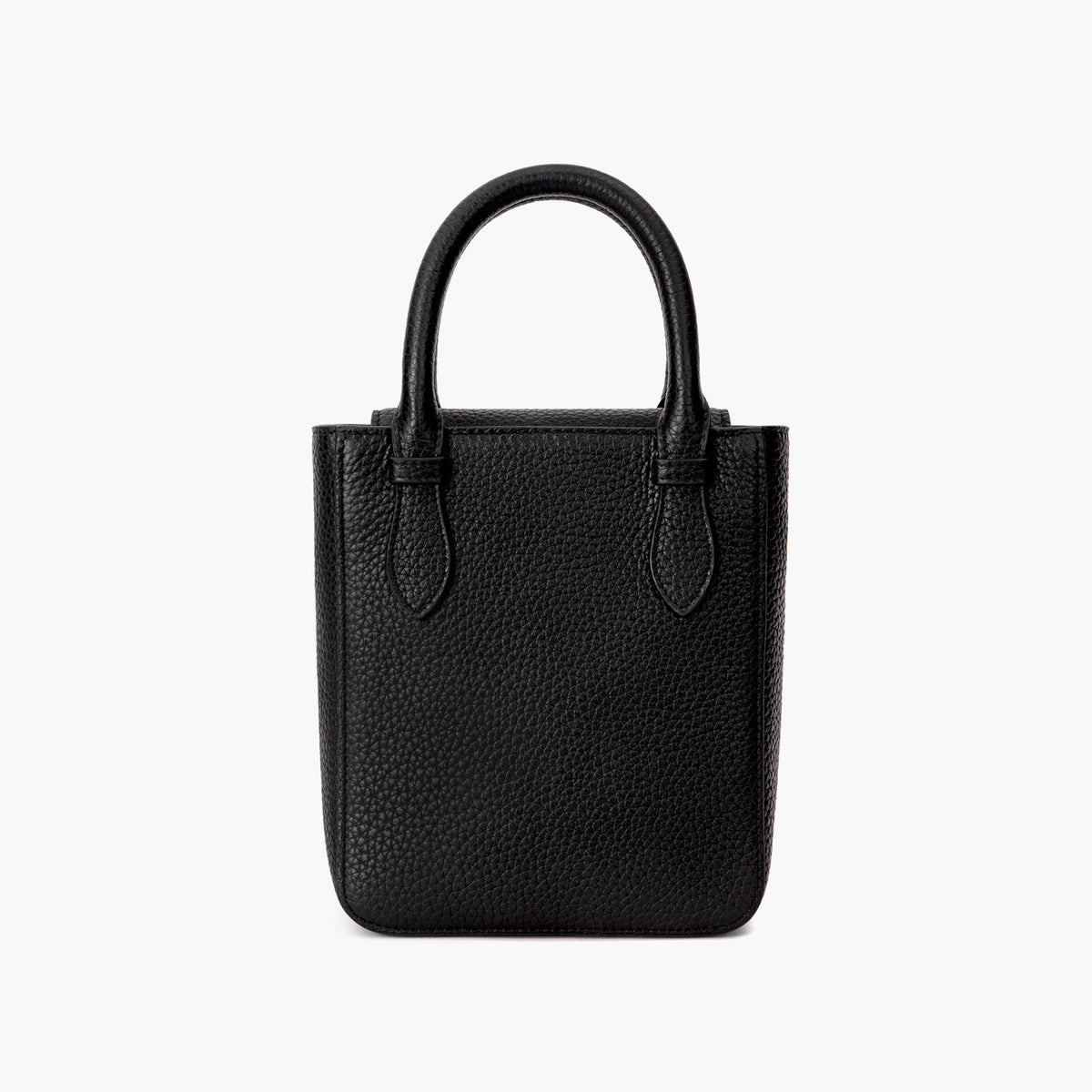 Black Semi-structured Pebble Leather Handbag