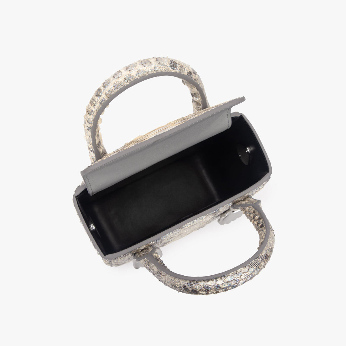 Silver Luxury Python Skin Aieda Bag