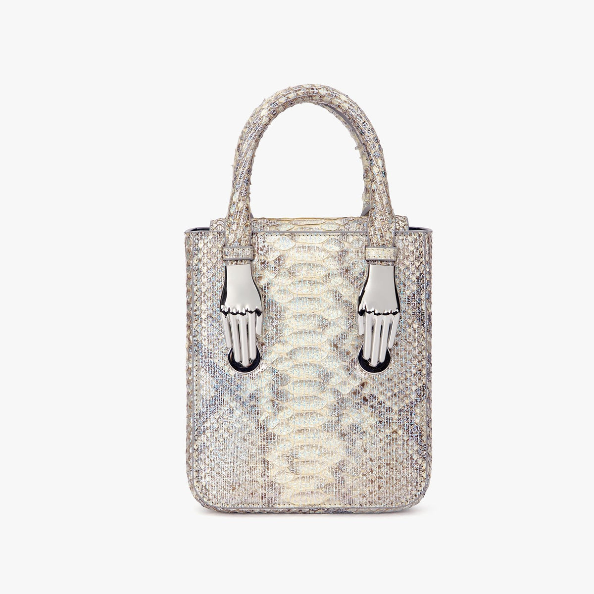 Silver Luxury Python Skin Aieda Bag