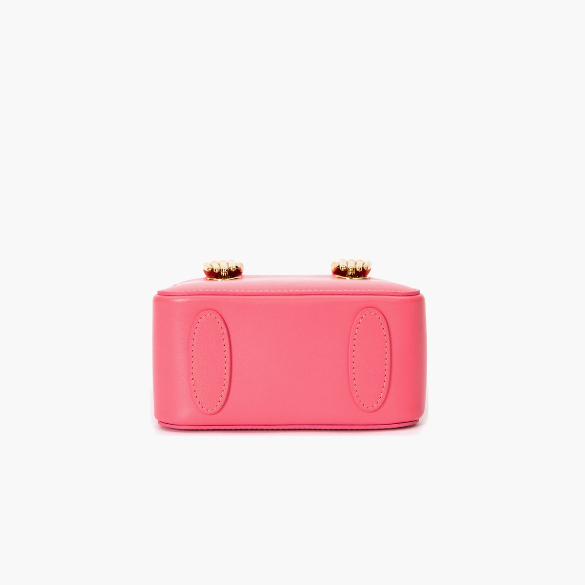 Cabas en cuir lisse rose vif