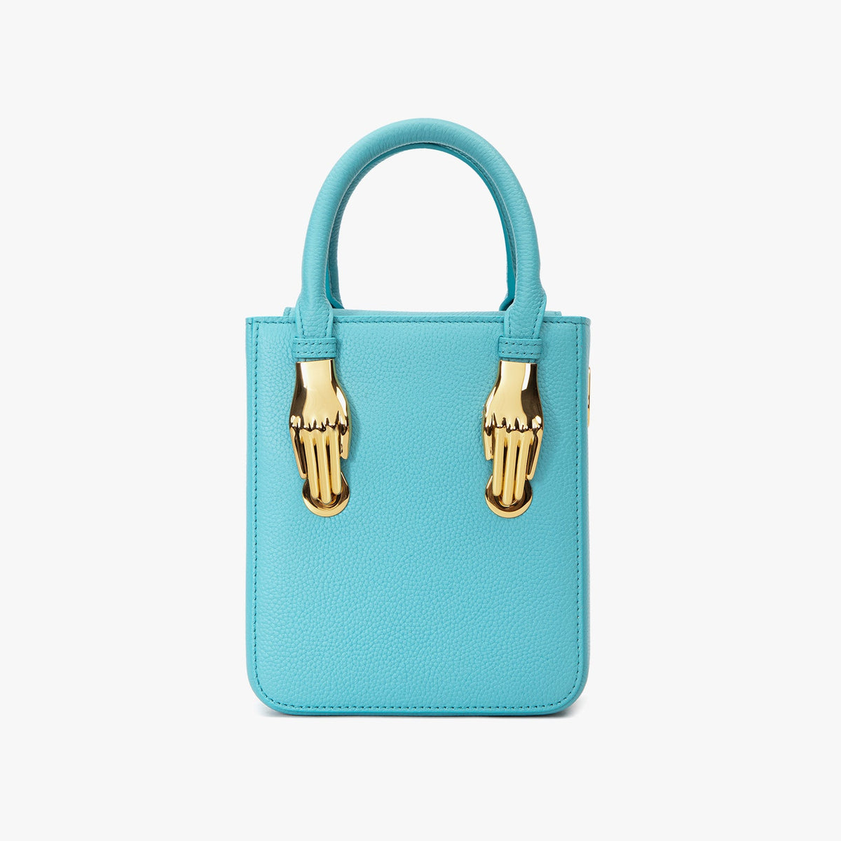 Blue Pebble Leather Summer Handbag