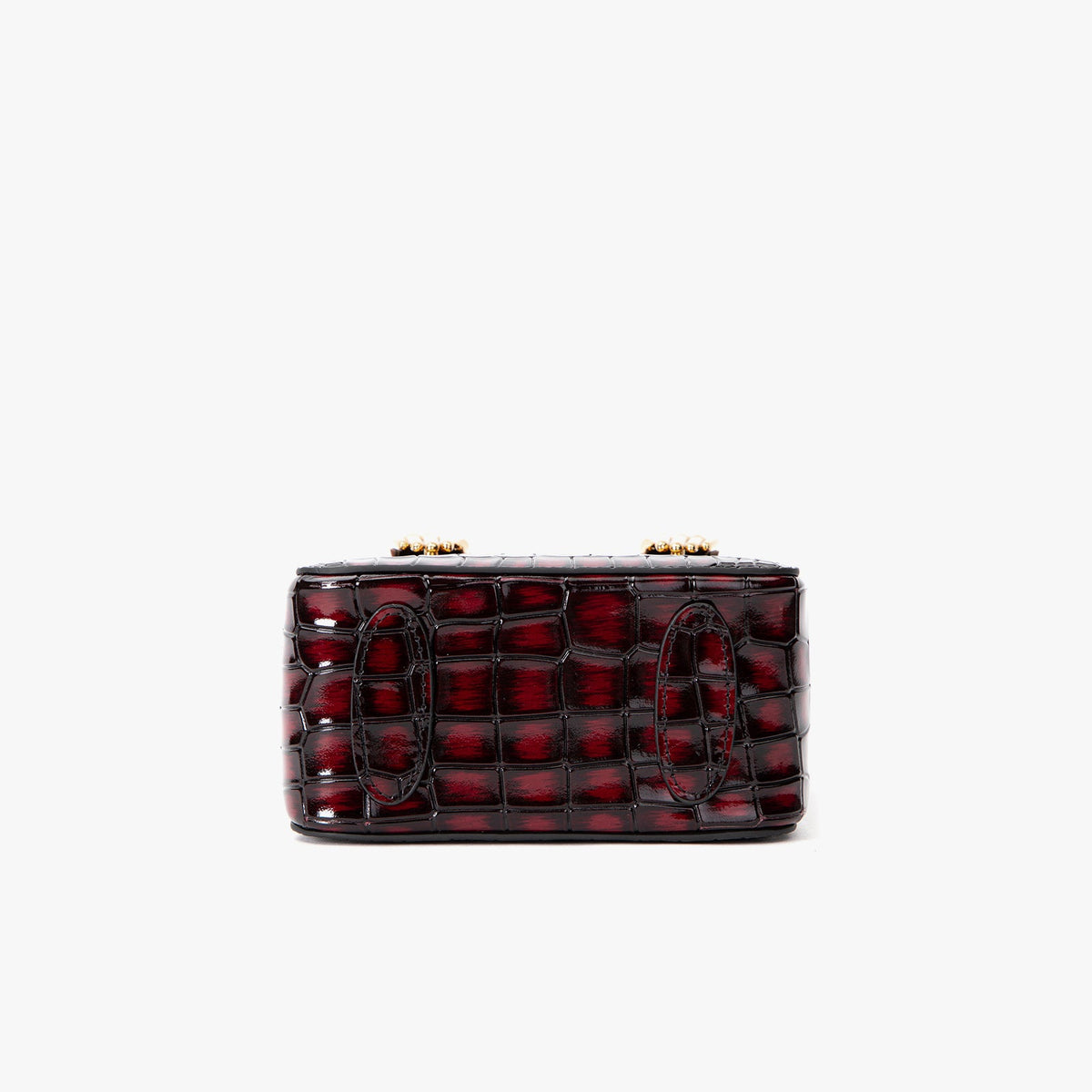 Claret Crocodile Embossed Tote