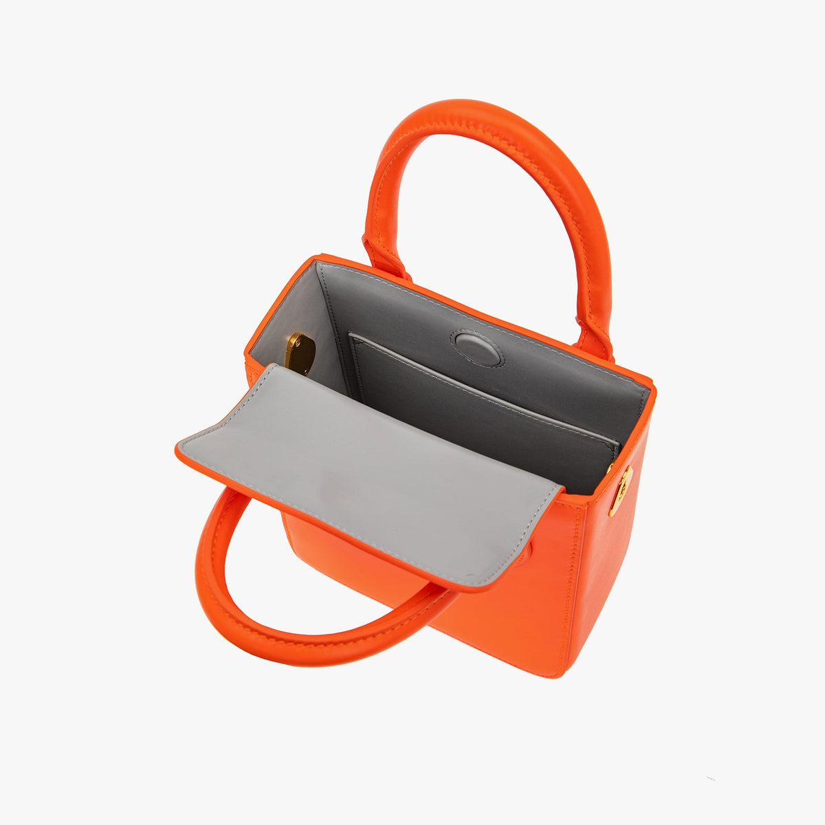 Orange Smooth Calfskin Leather Bag