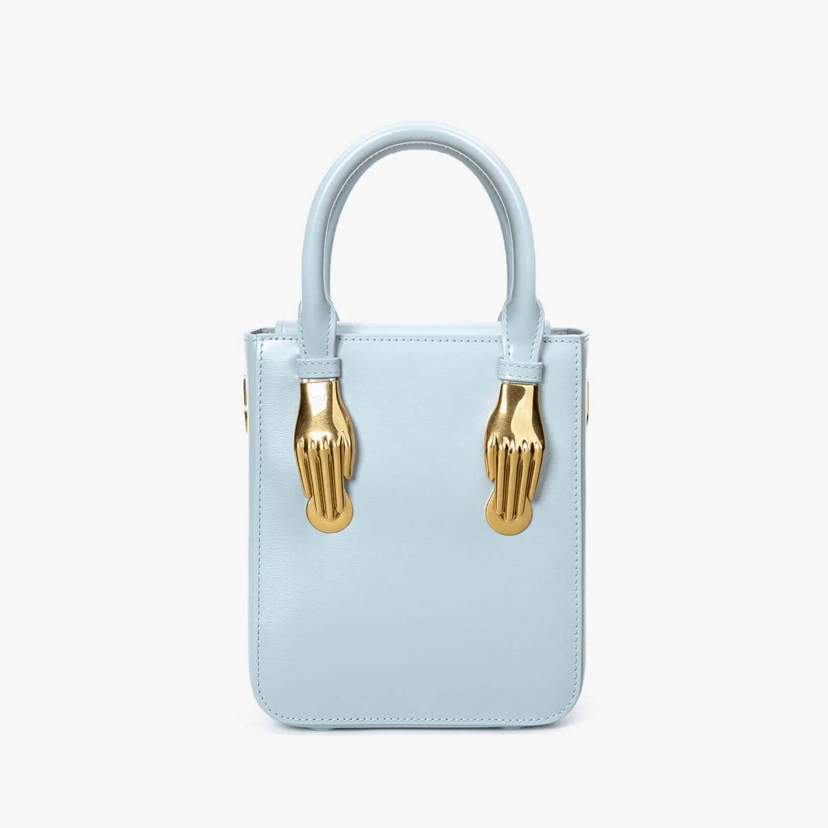 Baby Blue Box Leather Tote Bag