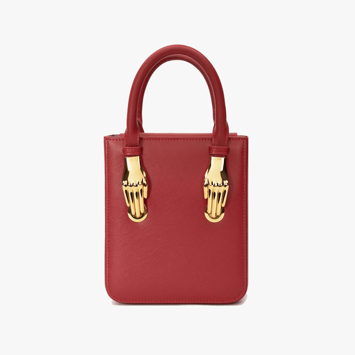Red Saffiano Leather Handbag