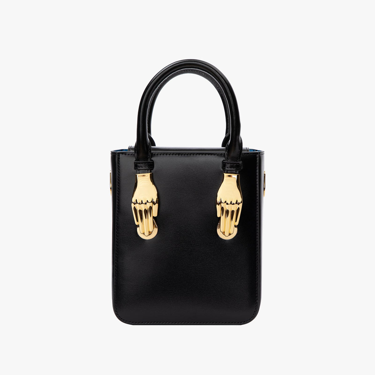 Black Box Calfskin Leather Tote Handbag
