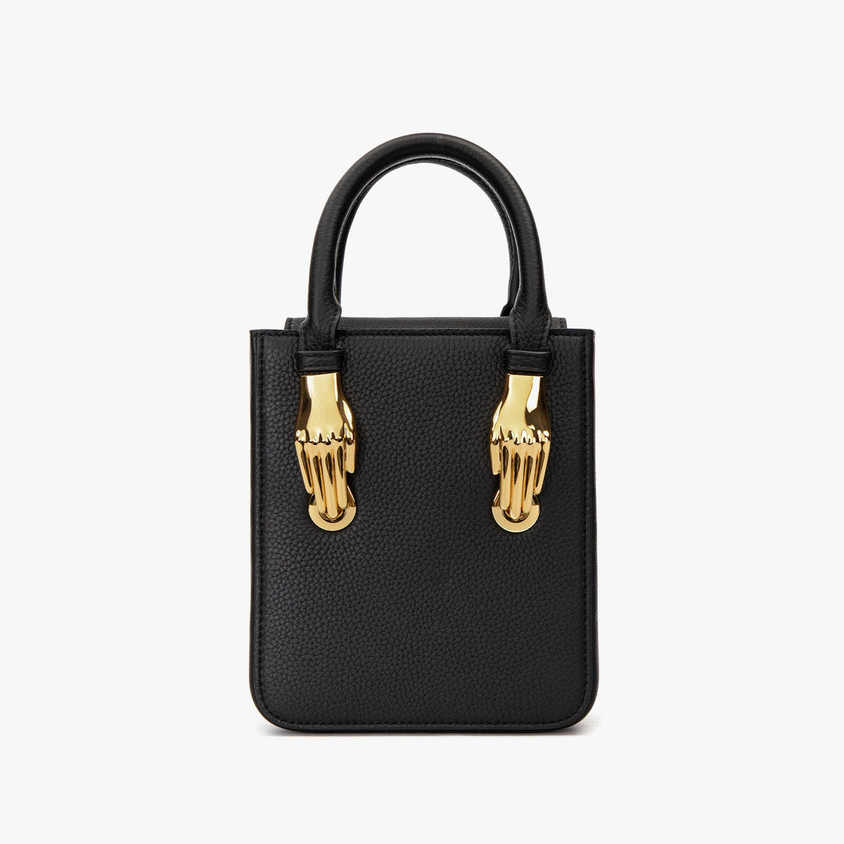 Black Pebble Leather Handbag