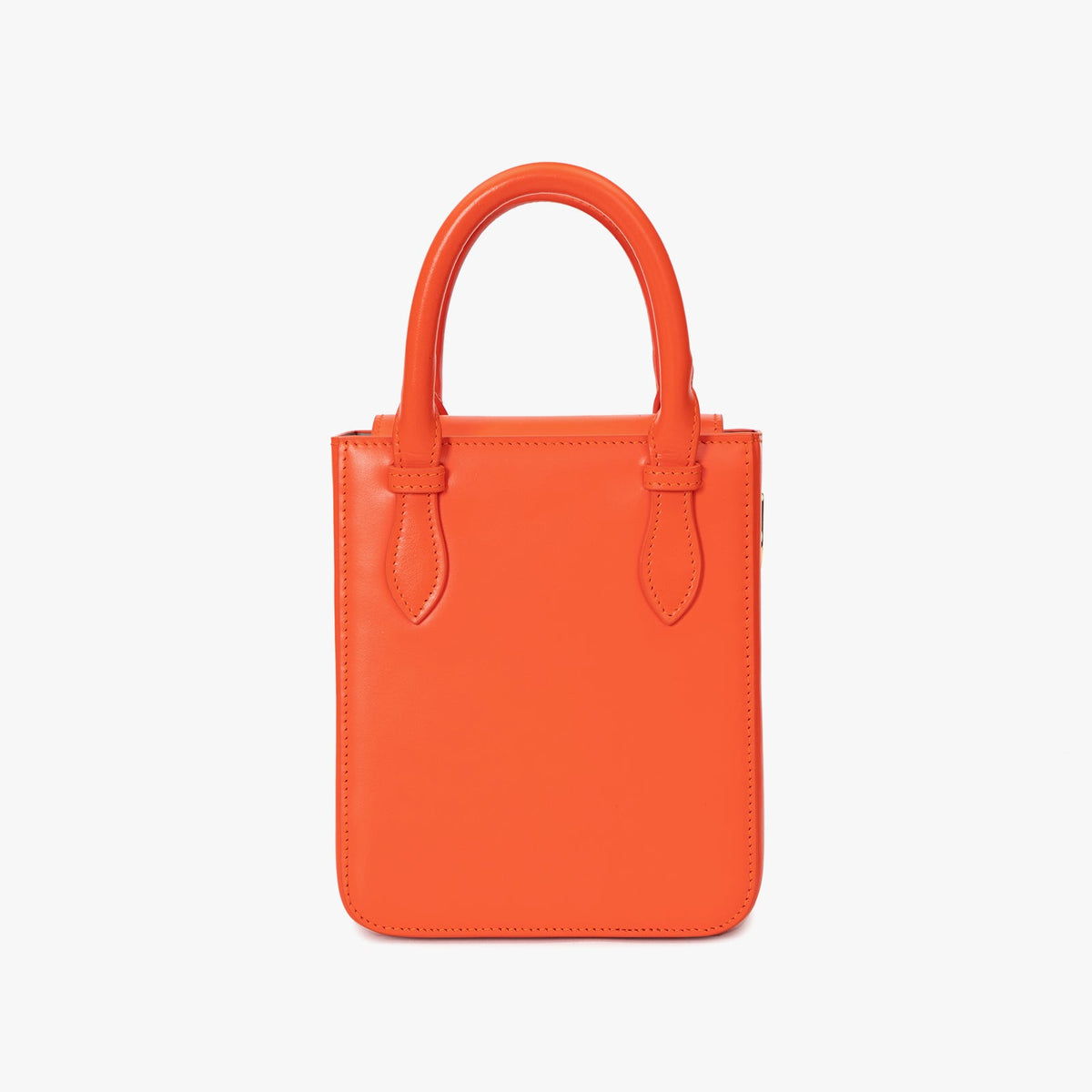 Orange Smooth Calfskin Leather Bag