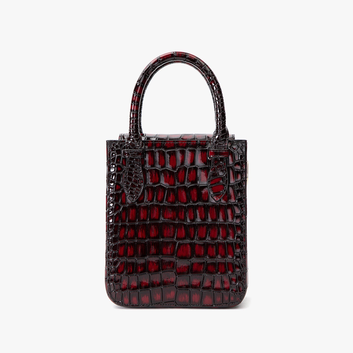 Claret Crocodile Embossed Tote