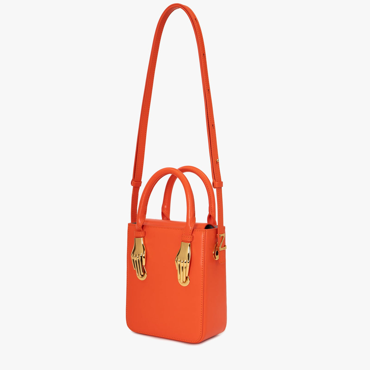 Orange Smooth Calfskin Leather Bag