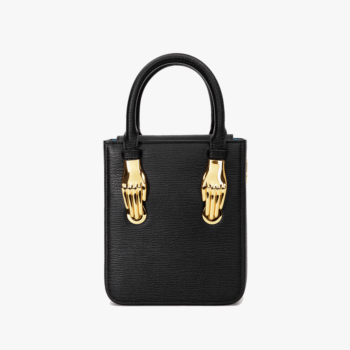 Black Calfskin Embossed Leather Tote