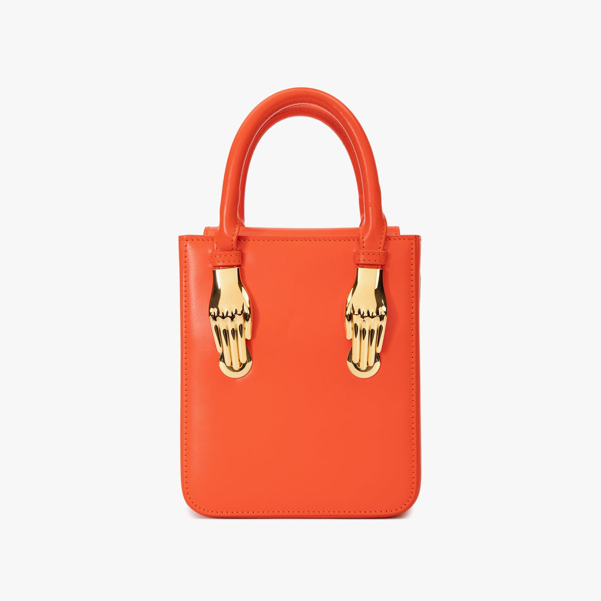 Orange Smooth Calfskin Leather Bag