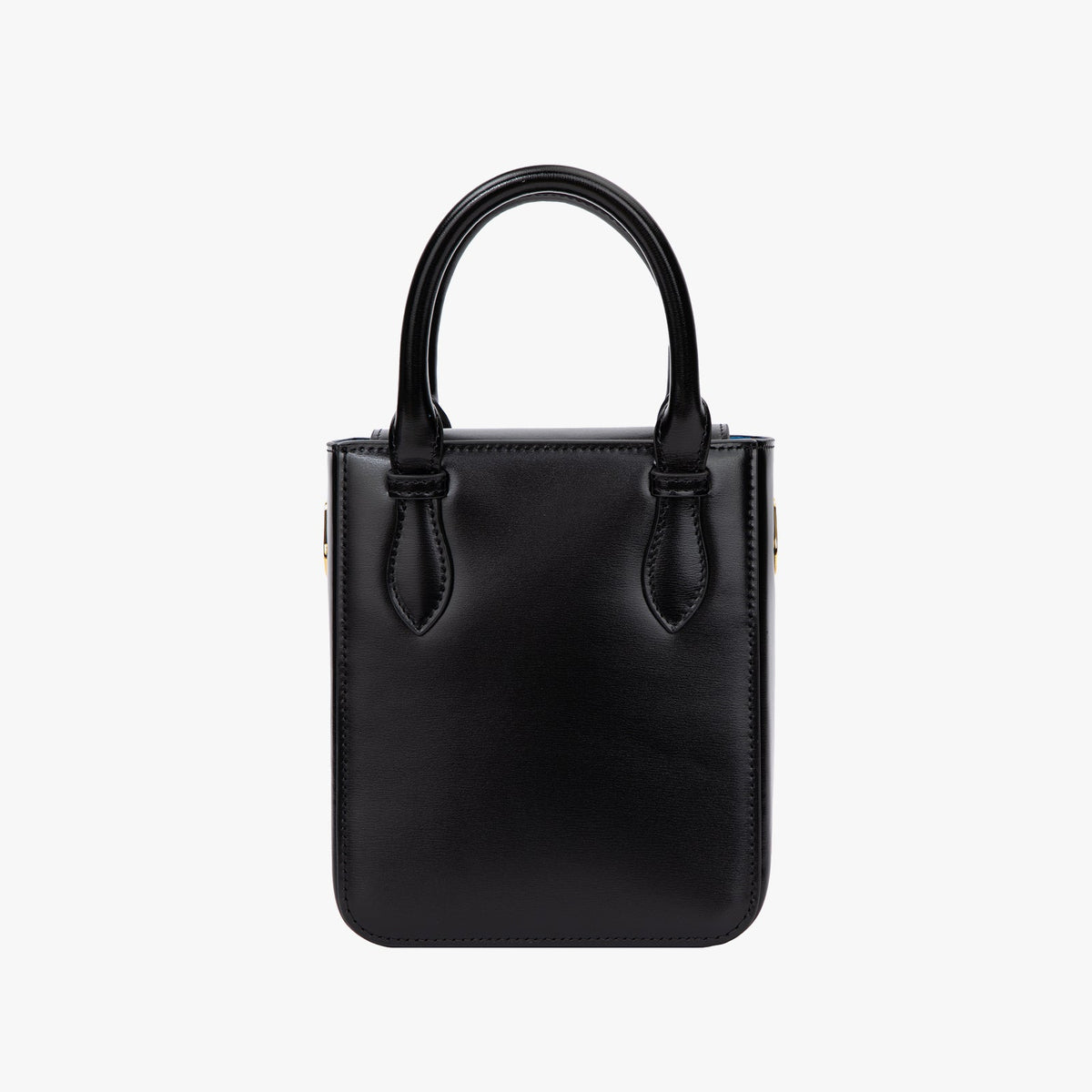 Black Box Calfskin Leather Tote Handbag