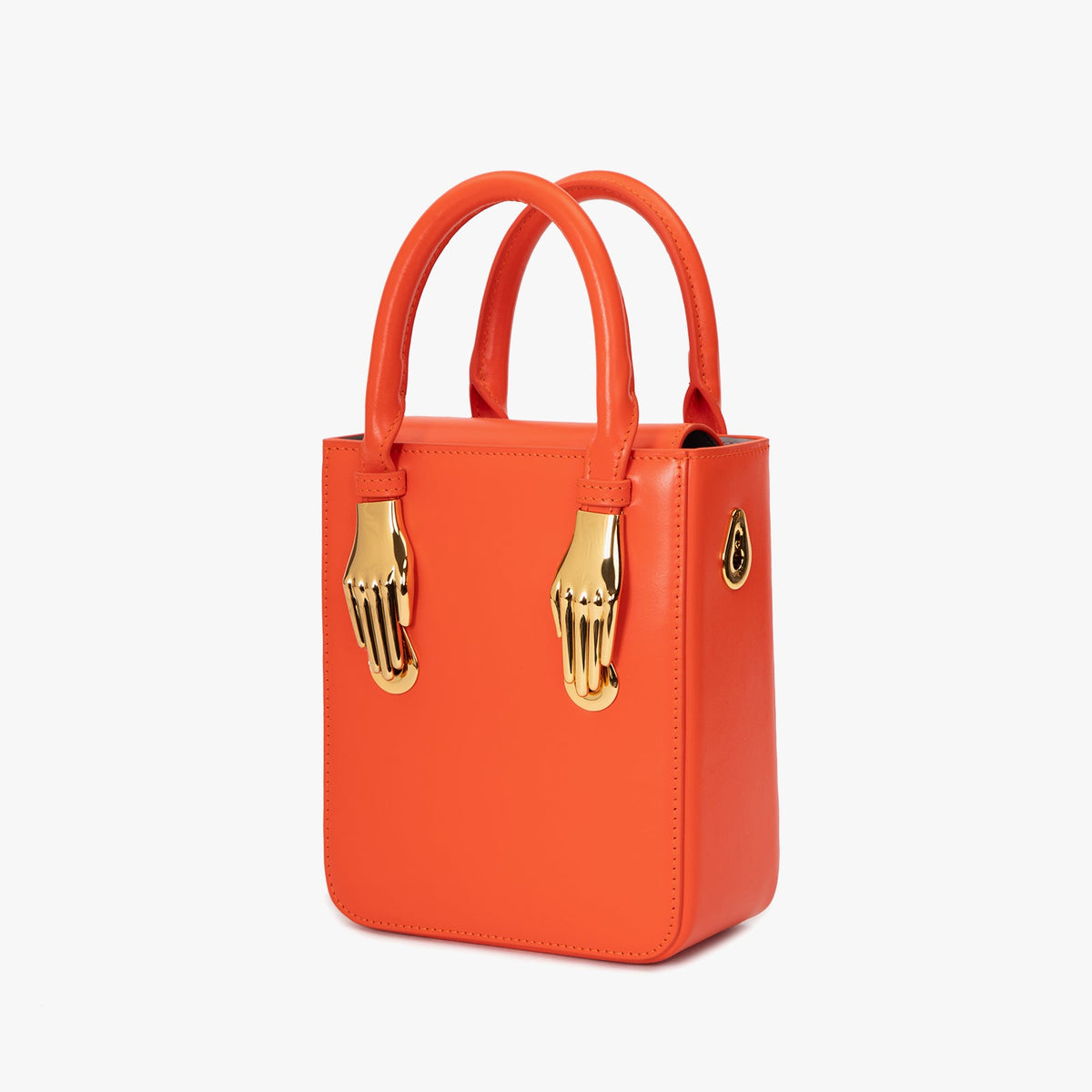 Orange Smooth Calfskin Leather Bag