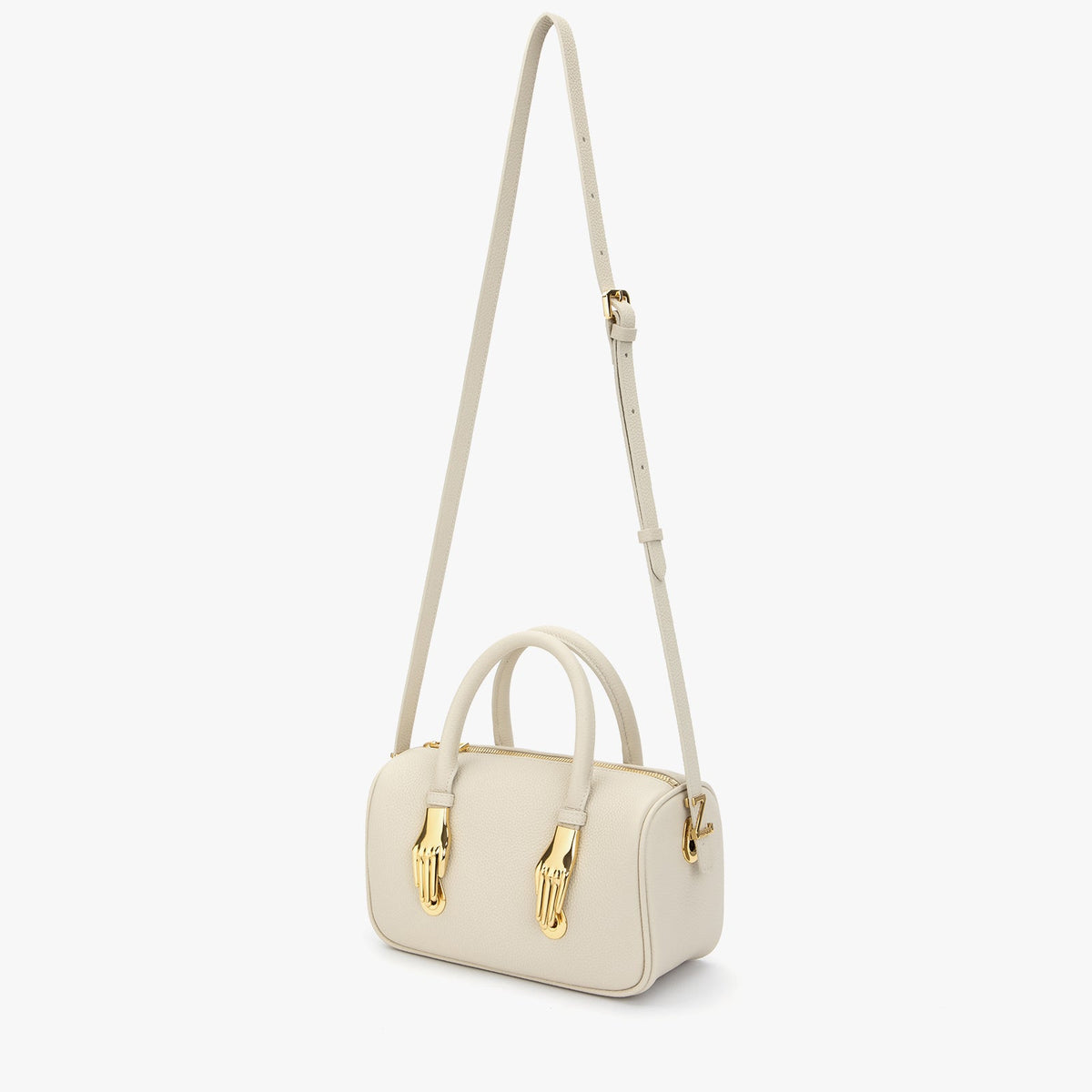Ivory Pebble Grain Handbag