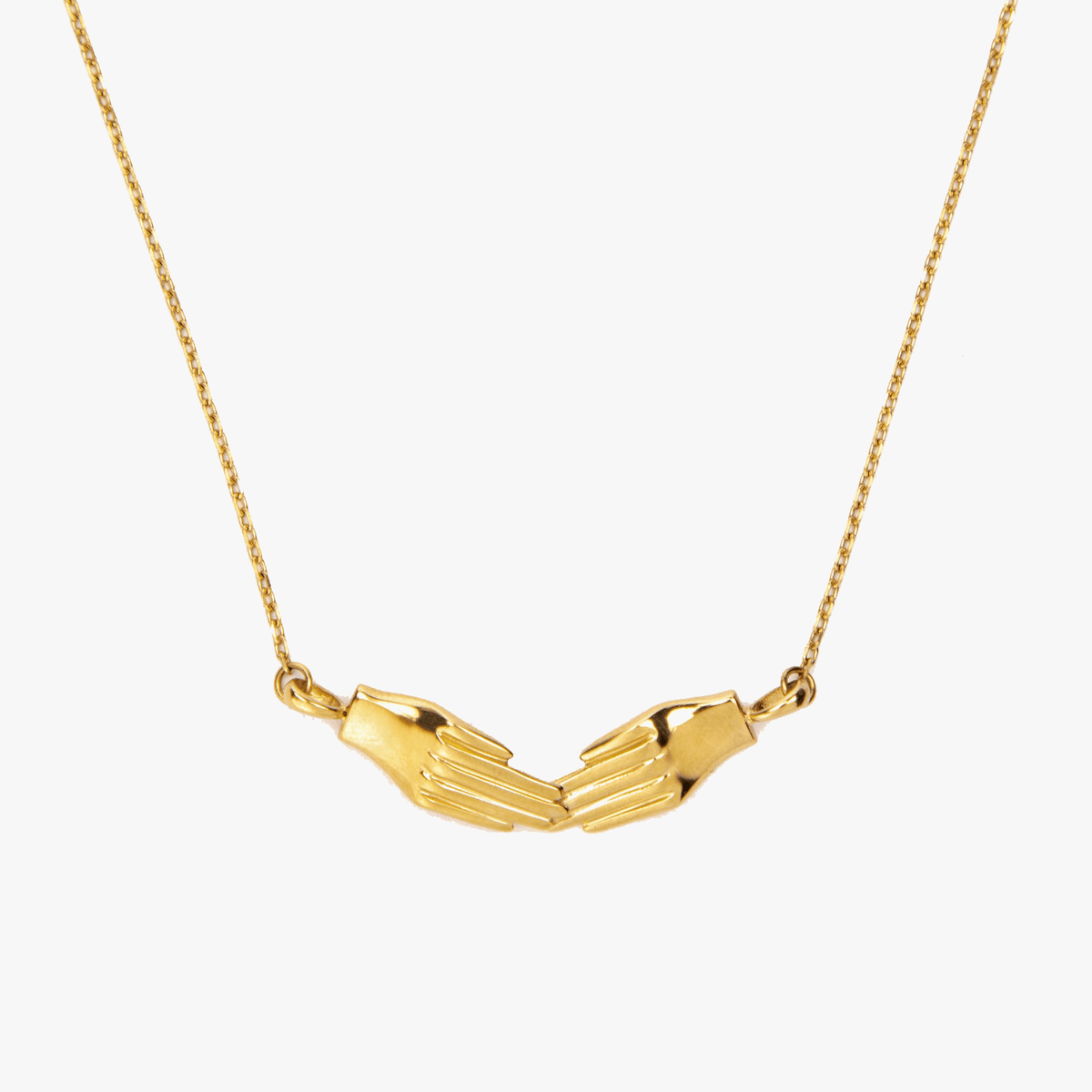 Hand Necklace Golden