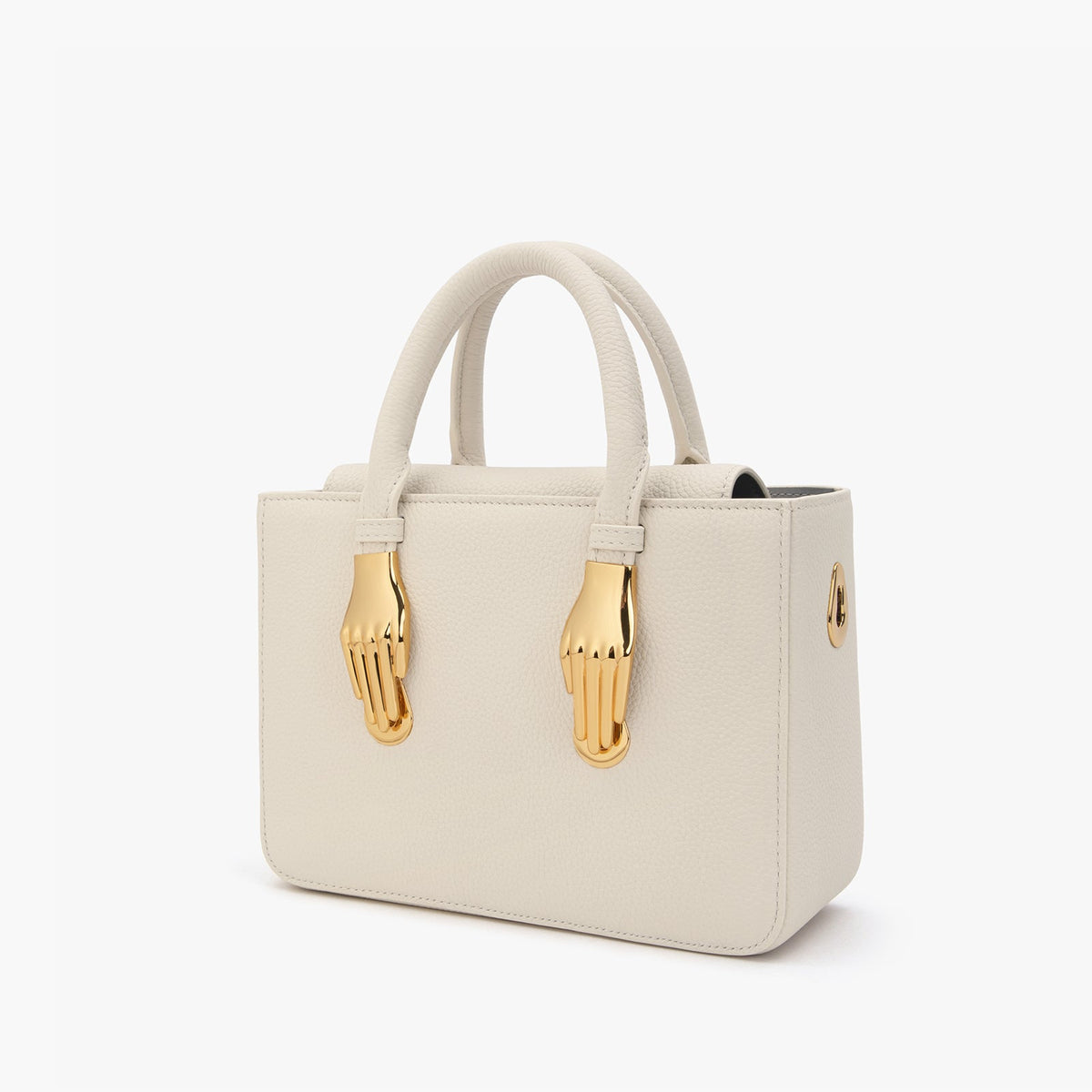 Ivory Luxury Grain Leather Handbag