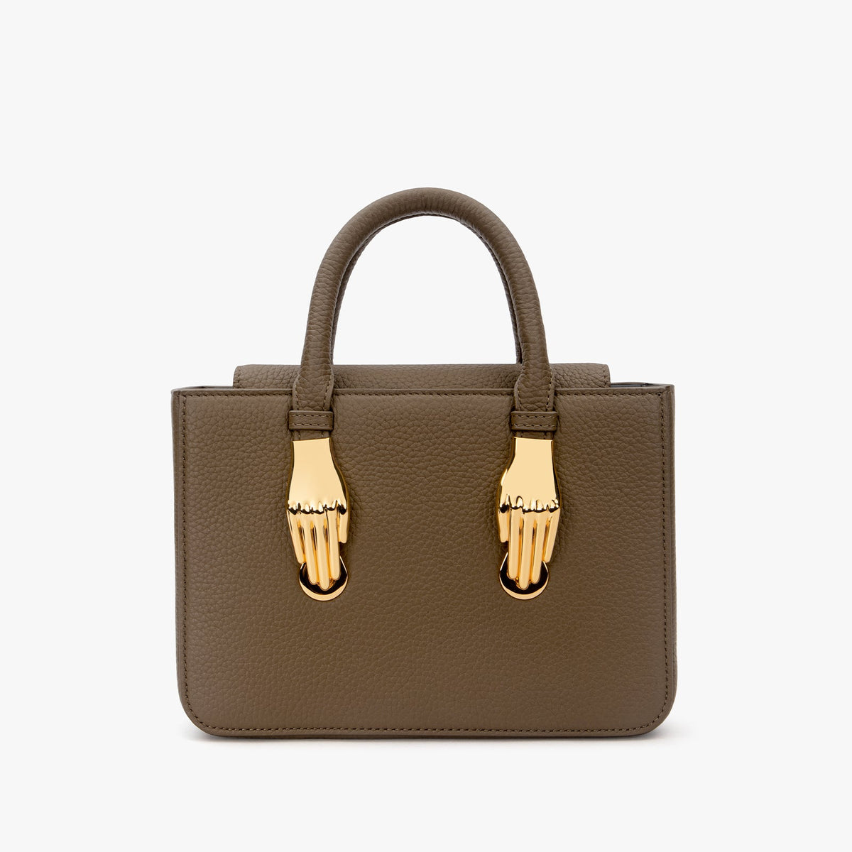 Tobacco Brown Pebble Grain Leather Tote