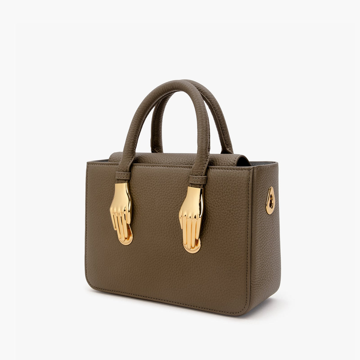Tobacco Brown Pebble Grain Leather Tote