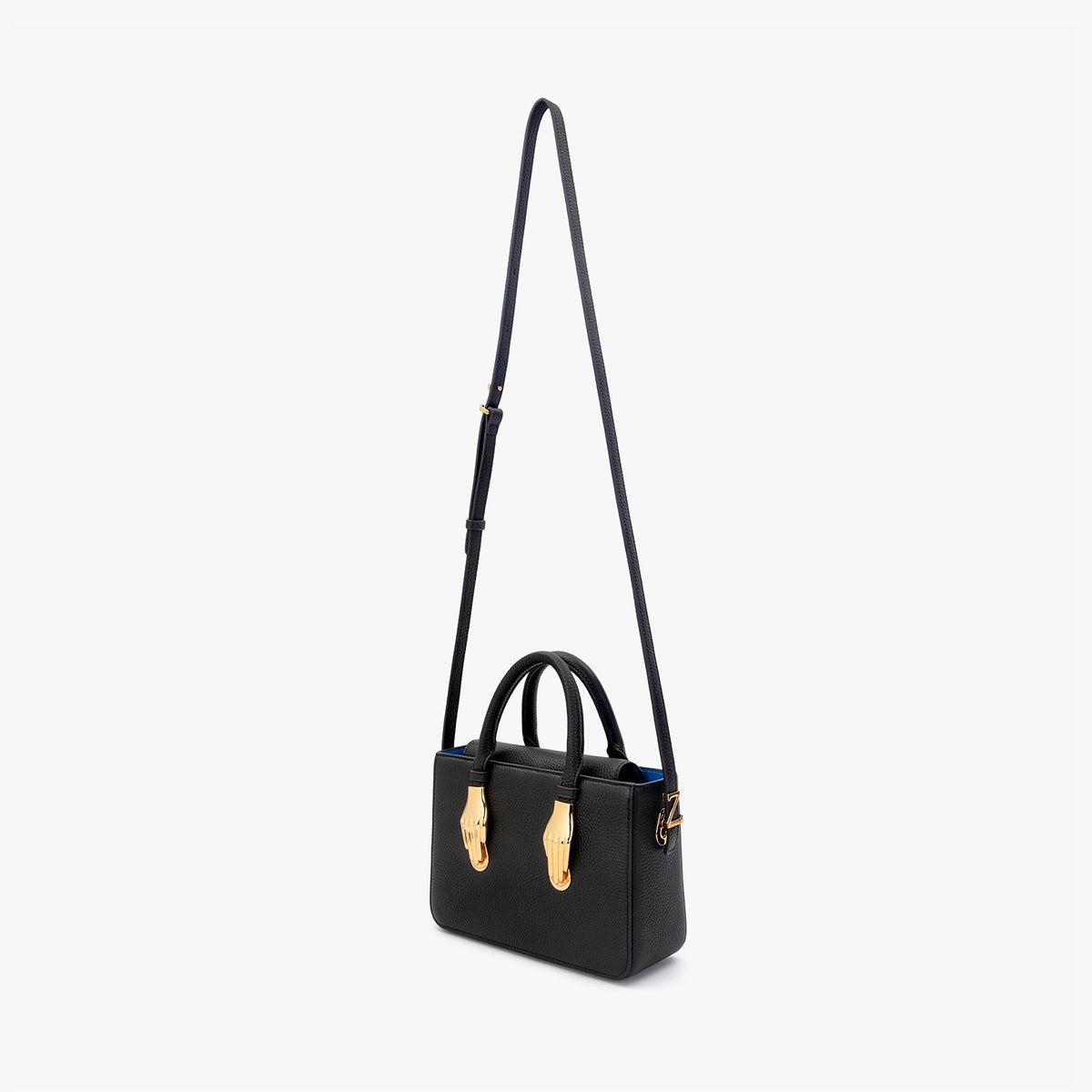 Black Calfskin Grain Leather Tote