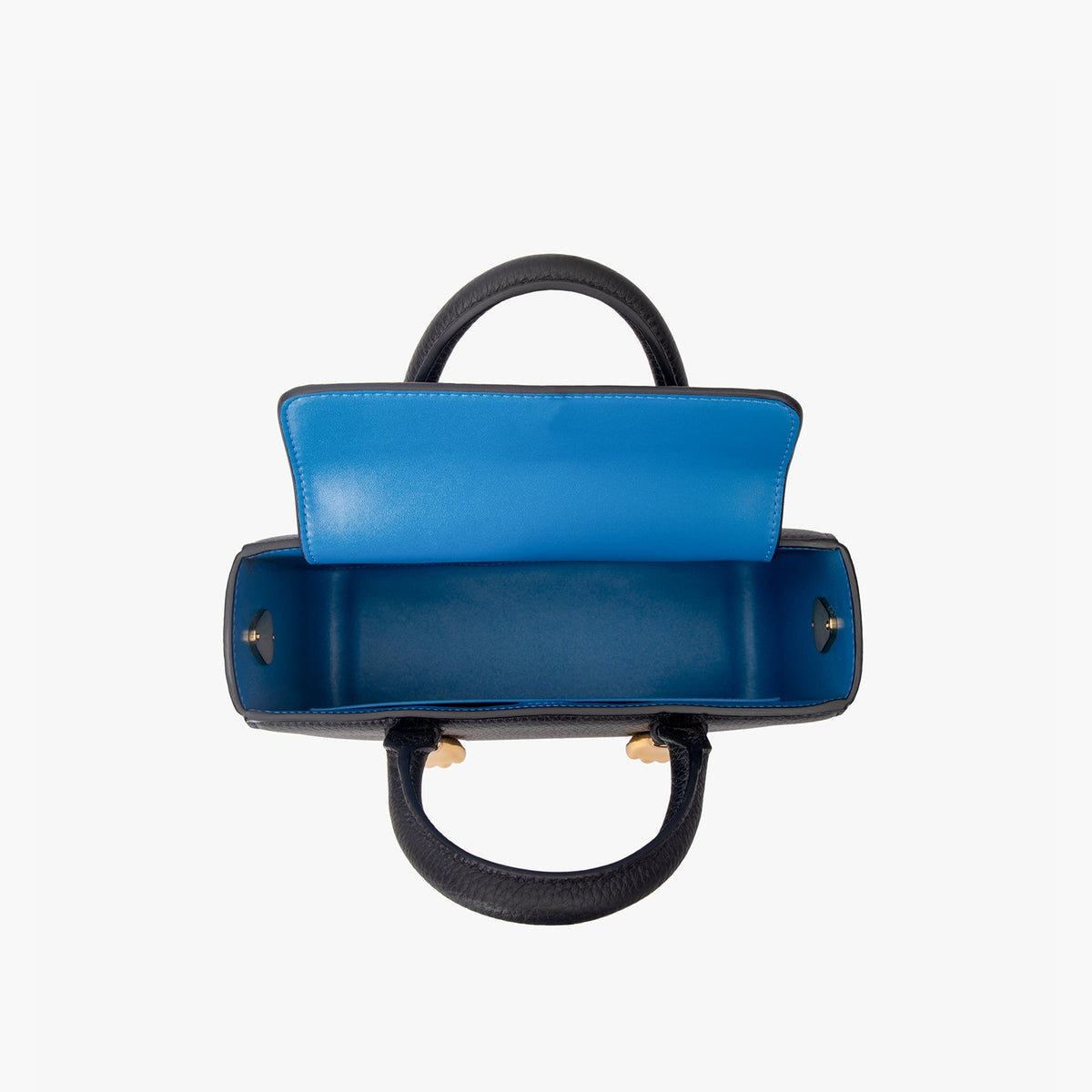 Black Calfskin Grain Leather Tote