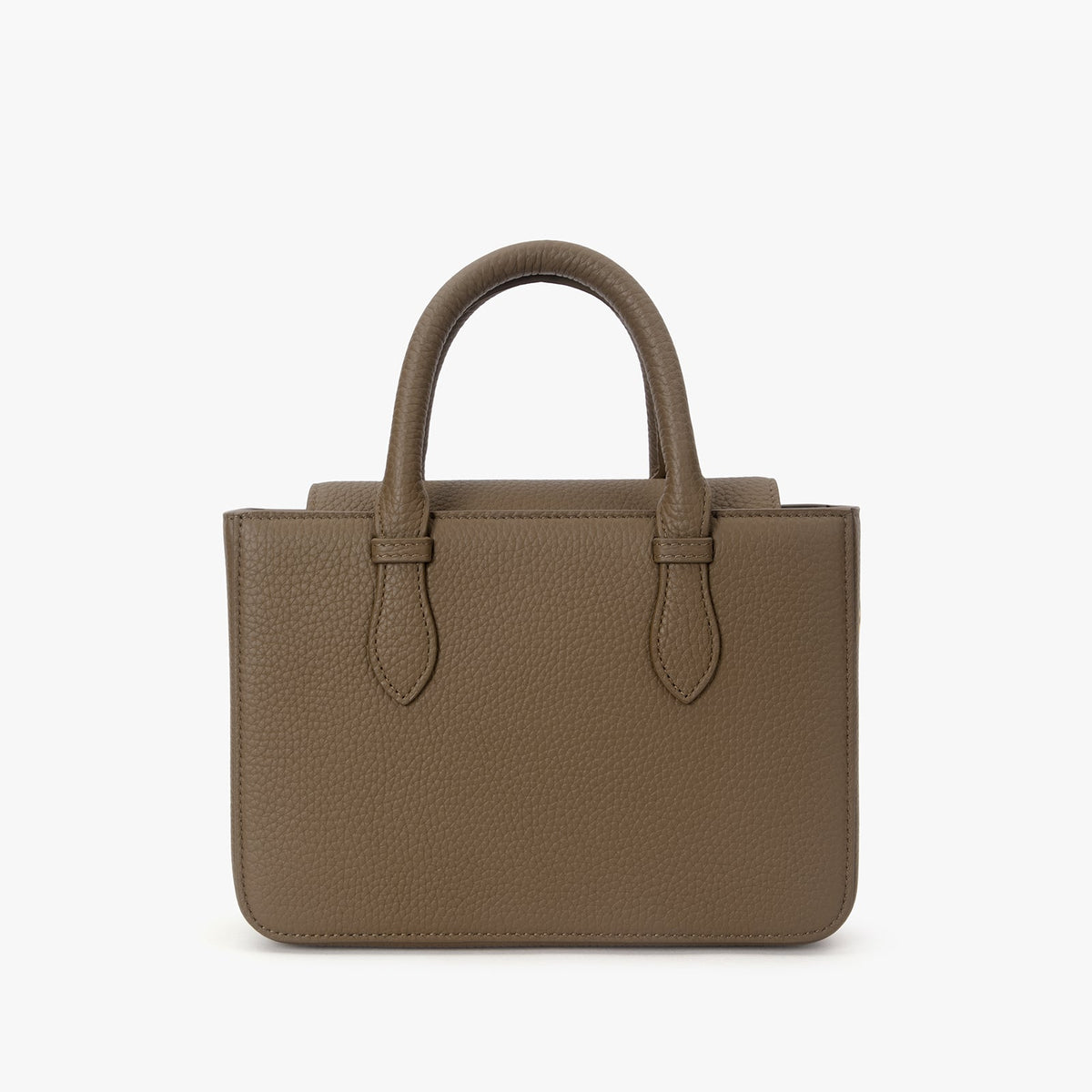 Tobacco Brown Pebble Grain Leather Tote