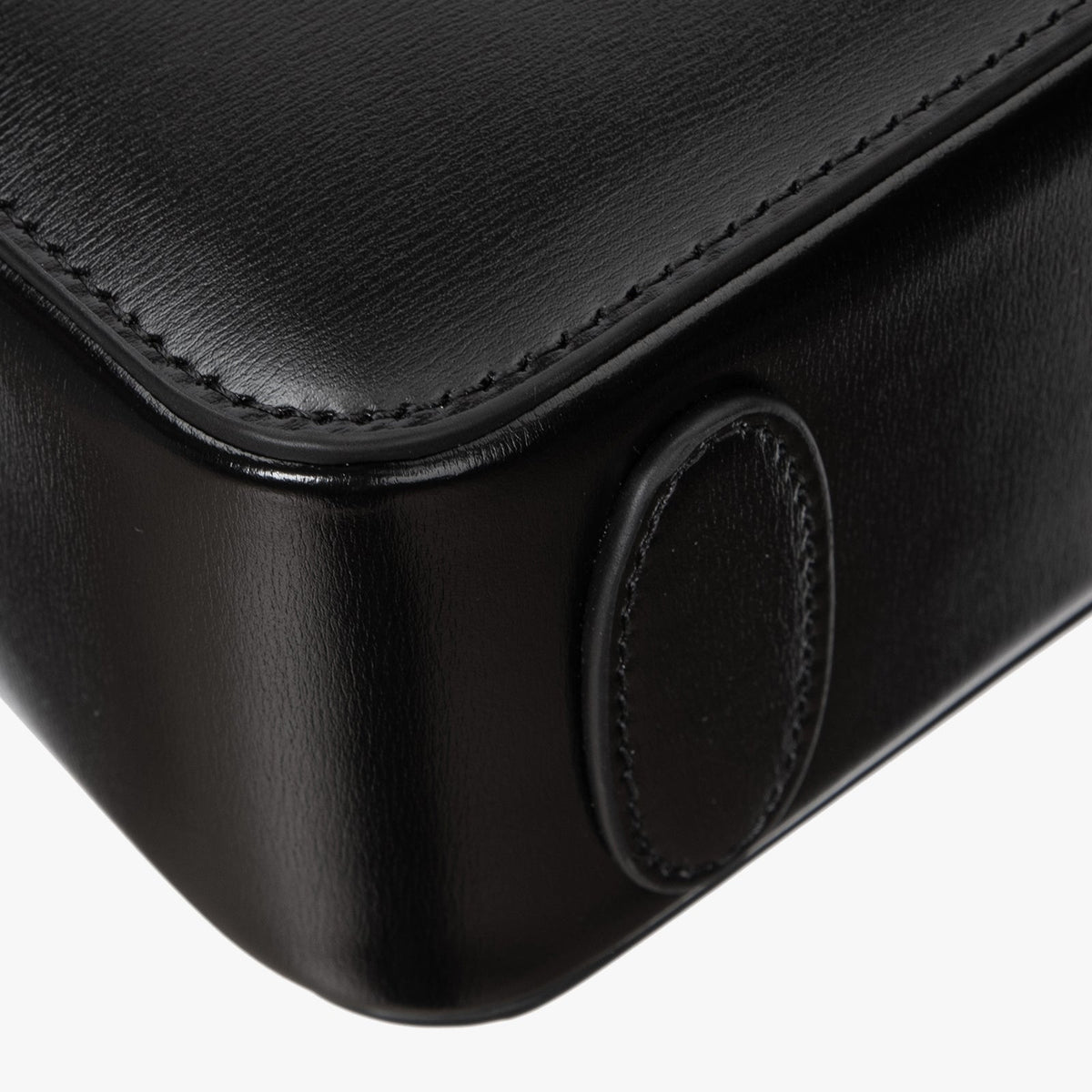 Black Box Calfskin Leather Tote Handbag