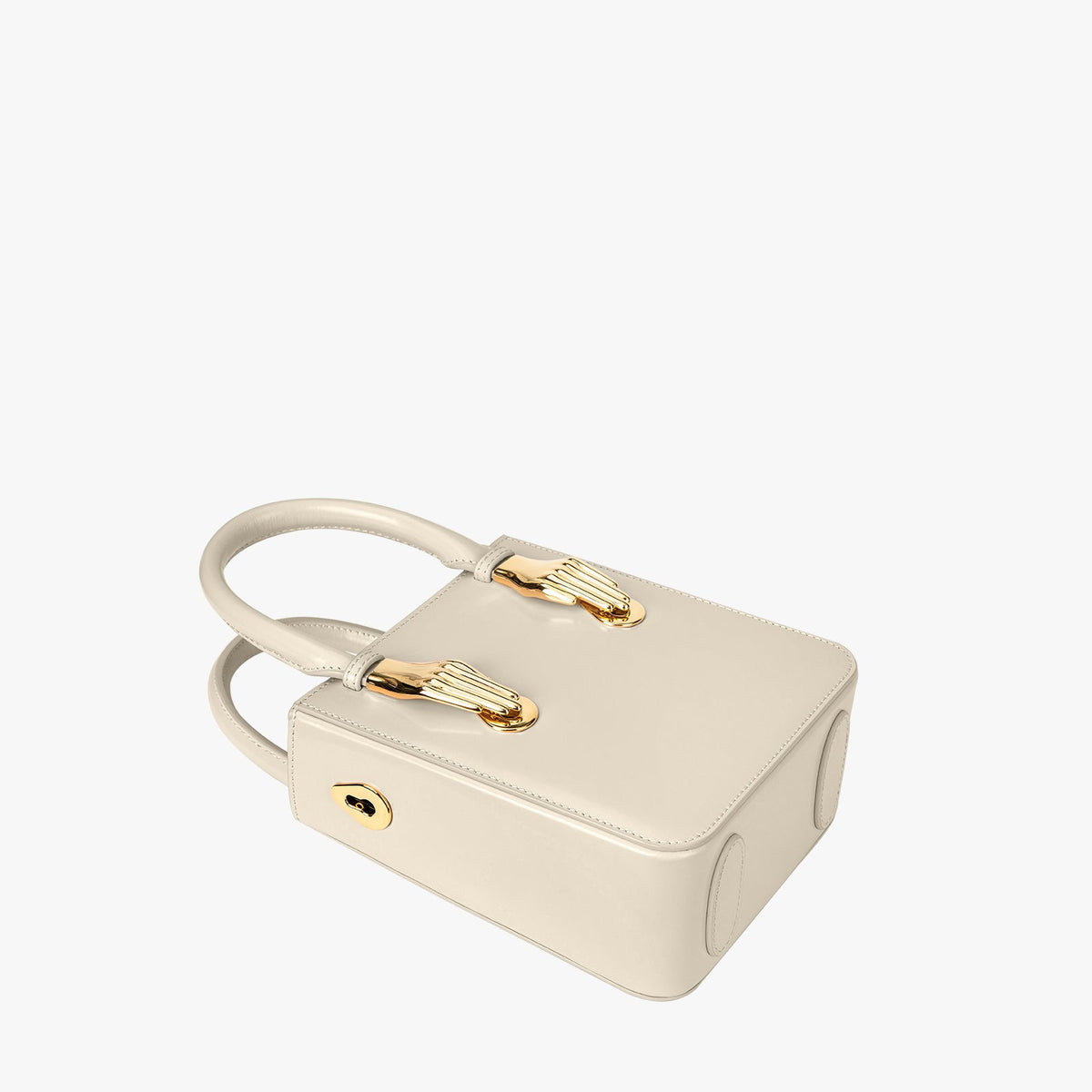 Ivory Box Leather Women's Tote Handbag