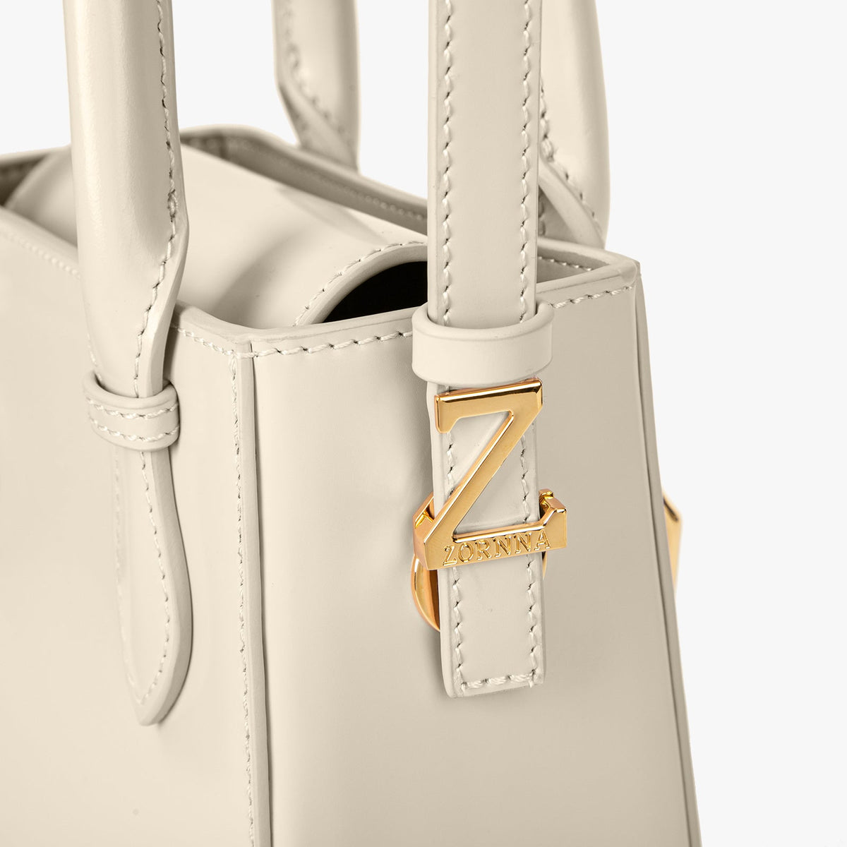 Ivory Box Leather Women's Tote Handbag