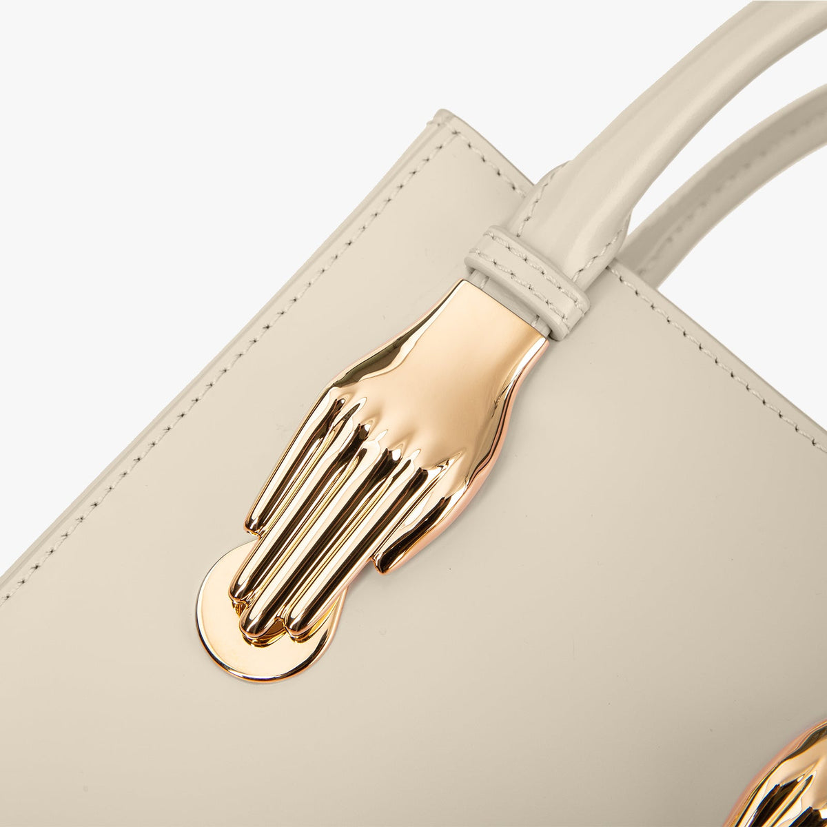 Ivory Box Leather Women's Tote Handbag