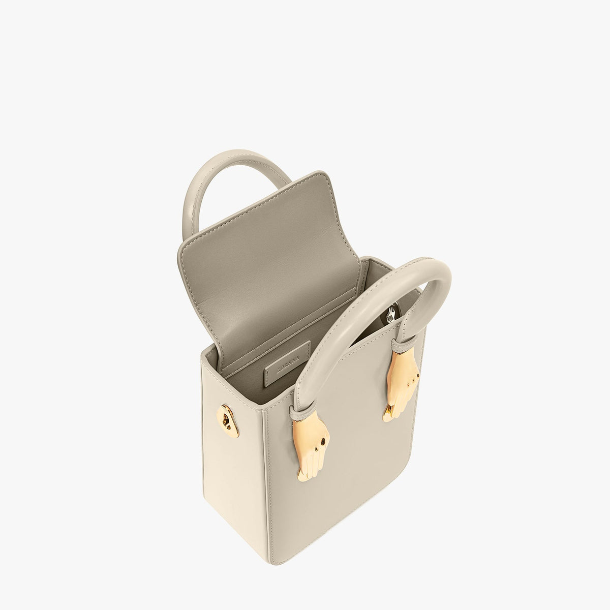 Ivory Box Leather Women's Tote Handbag