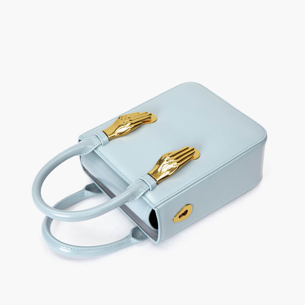 Sac fourre-tout en cuir bleu bébé