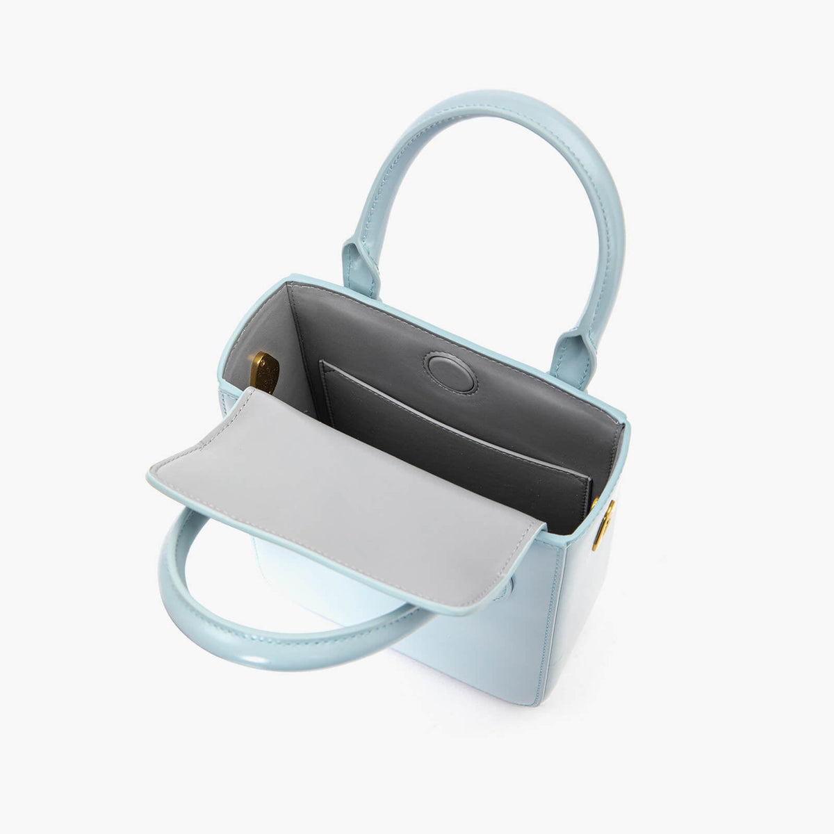 Sac fourre-tout en cuir bleu bébé
