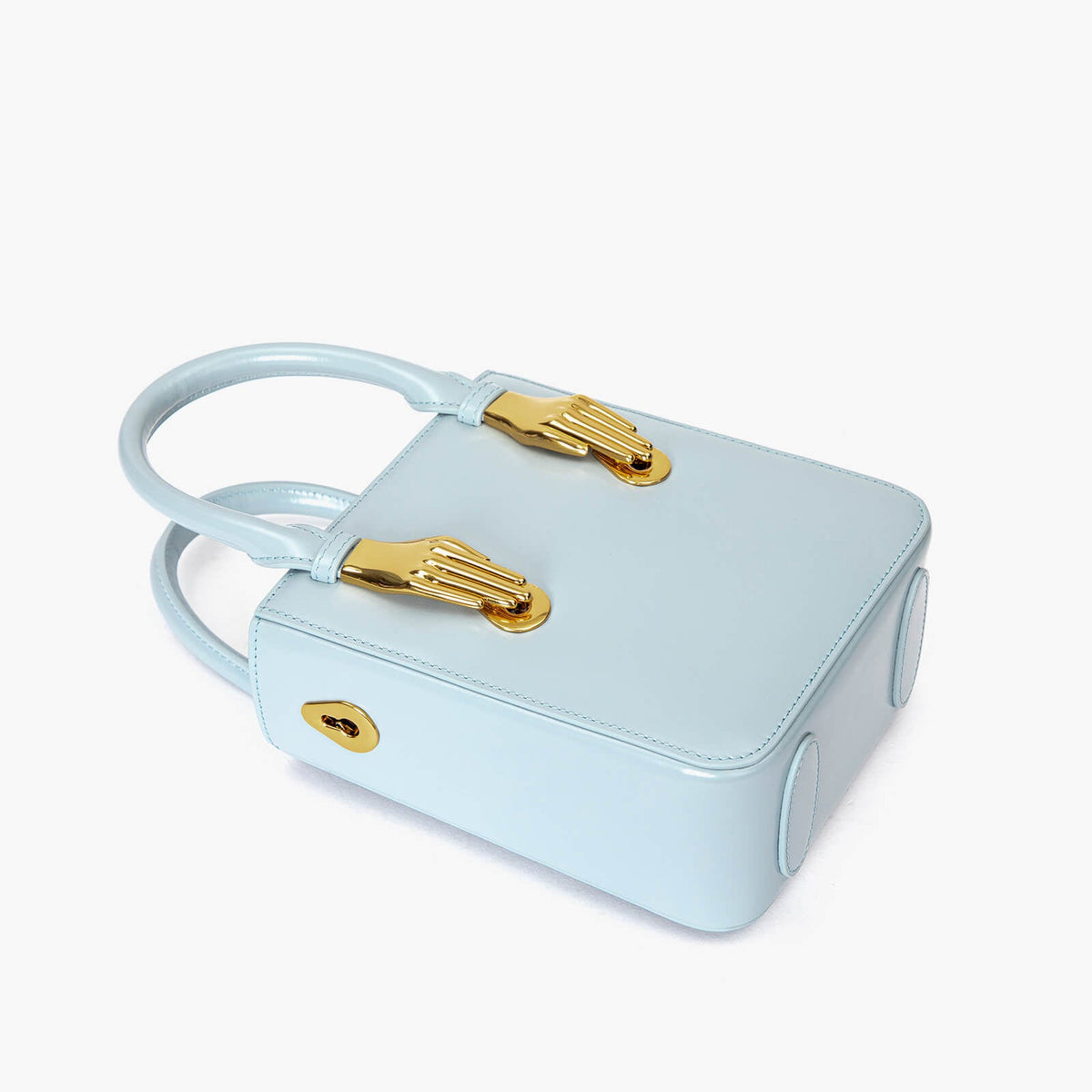 Sac fourre-tout en cuir bleu bébé