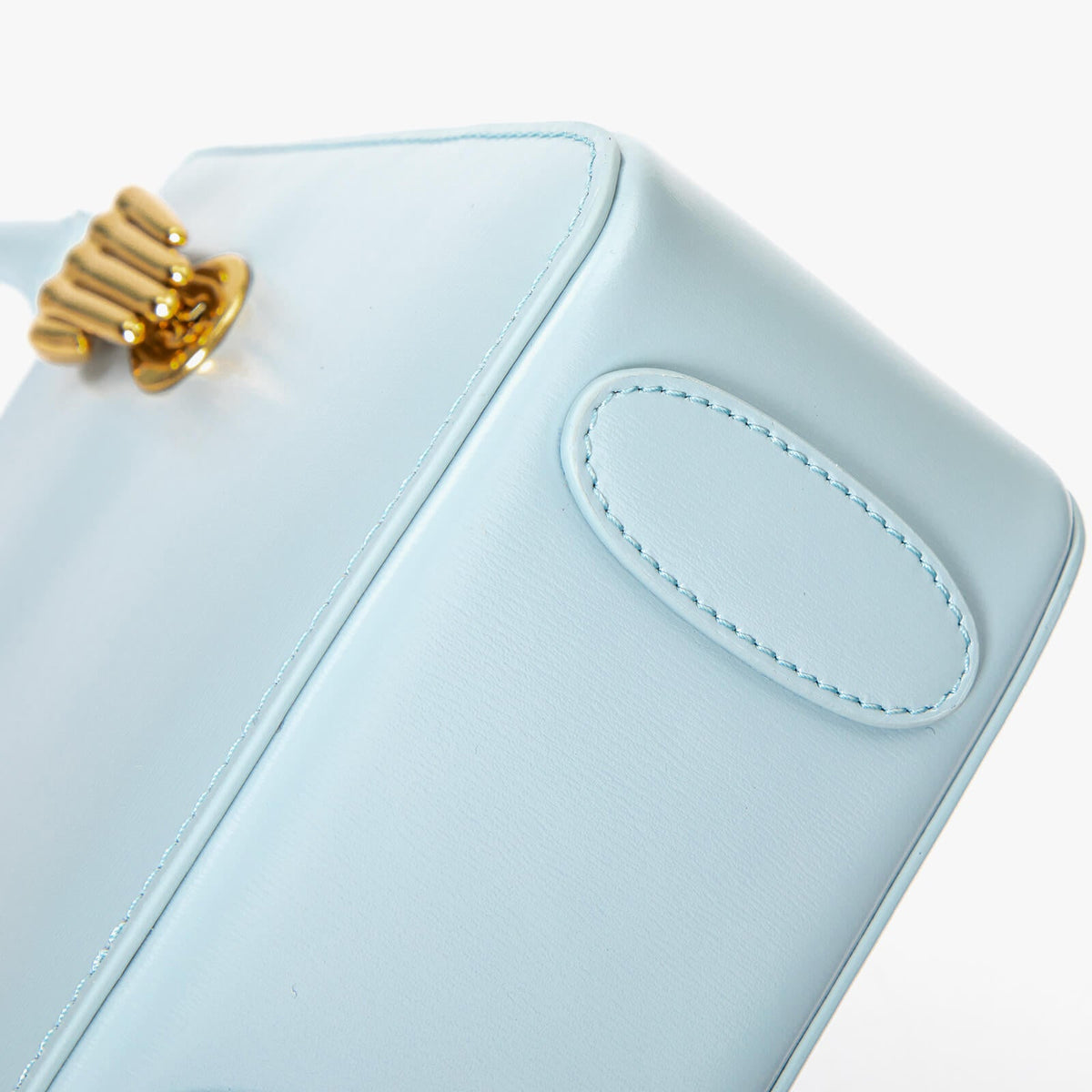 Sac fourre-tout en cuir bleu bébé