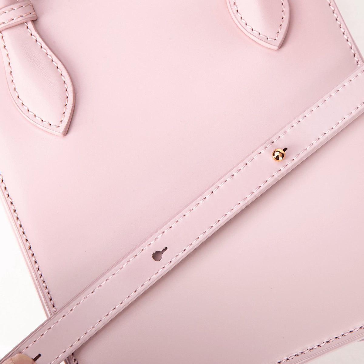 Soft Pink Smooth Leather Lady Tote Handbag