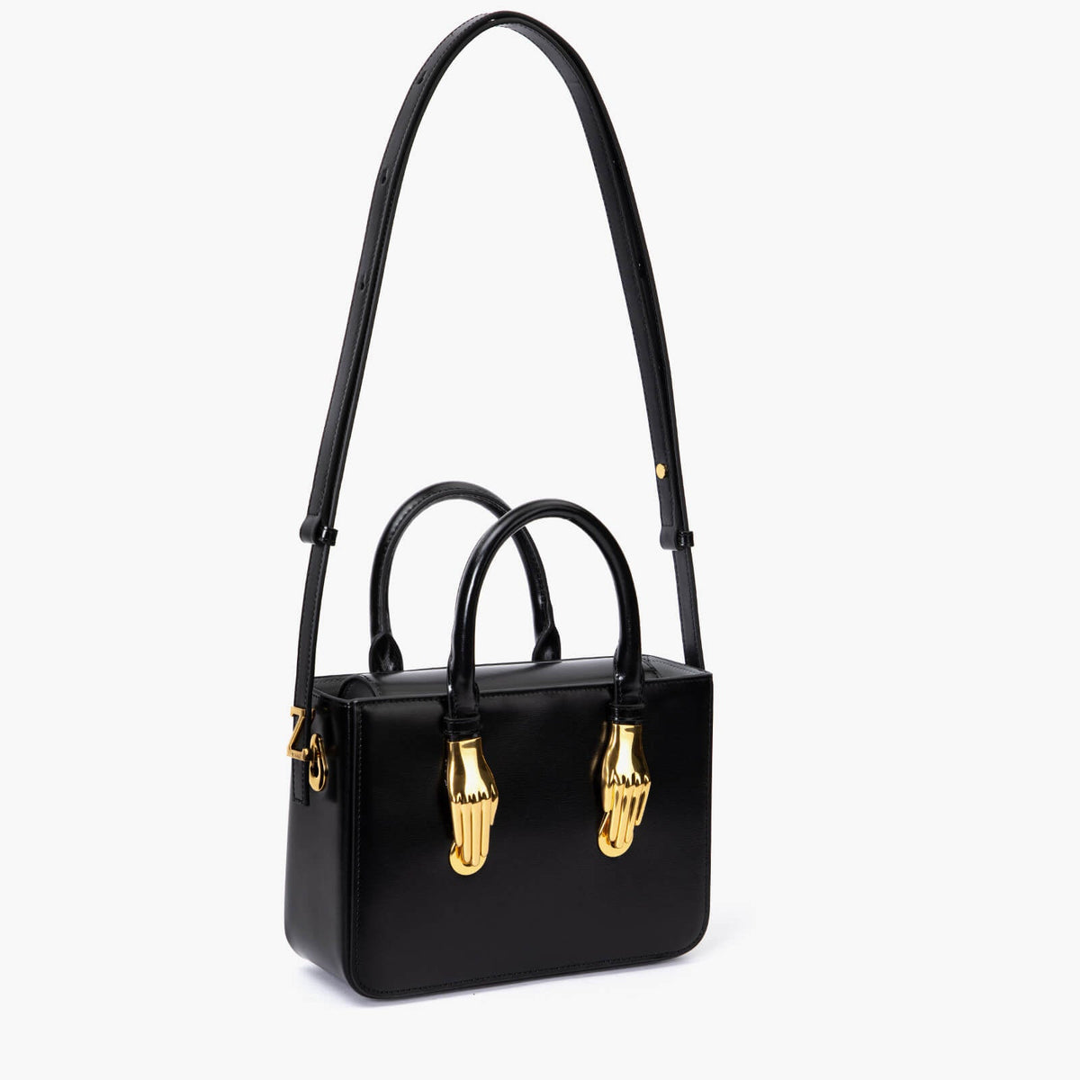 Borsa in pelle nera di lusso