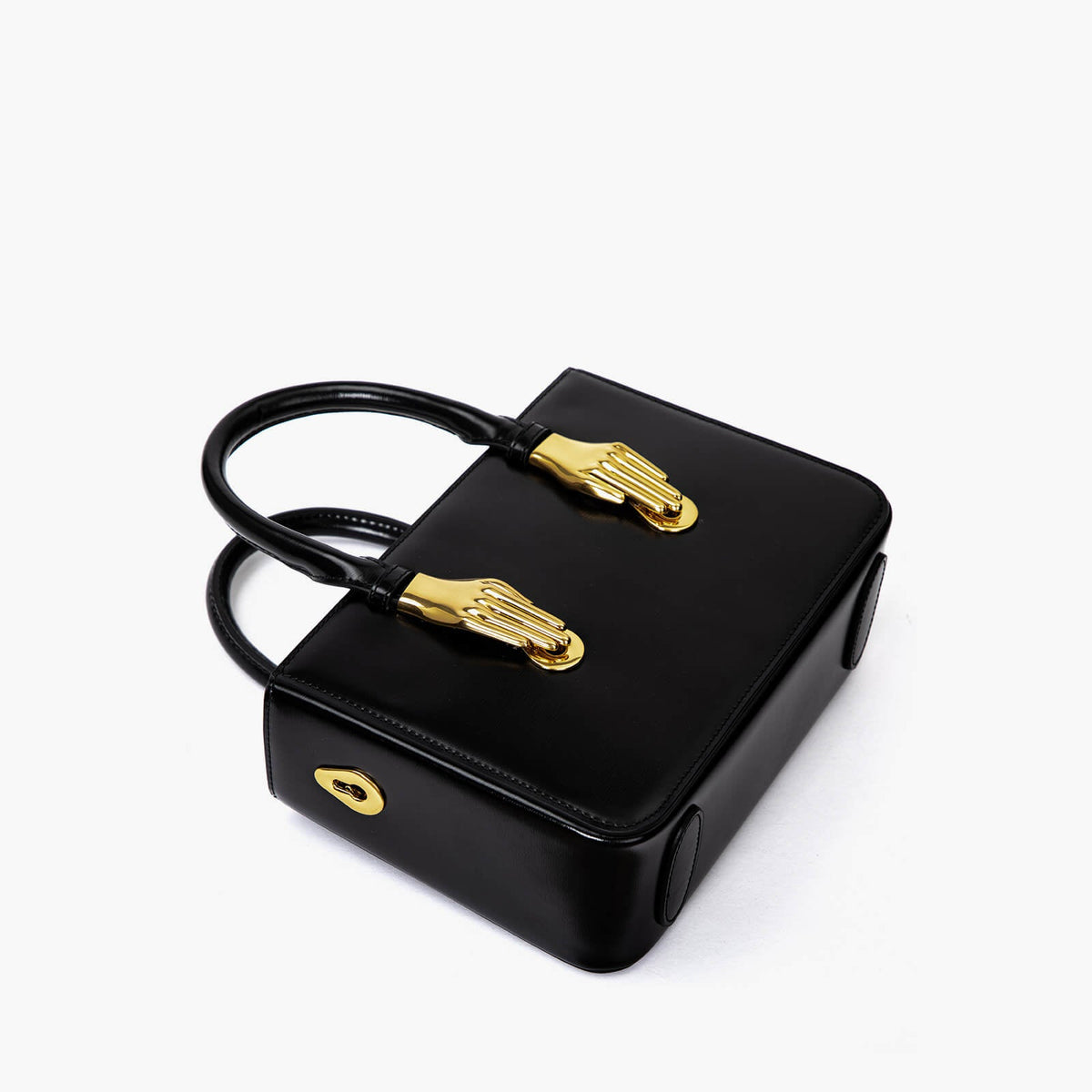 Borsa in pelle nera di lusso