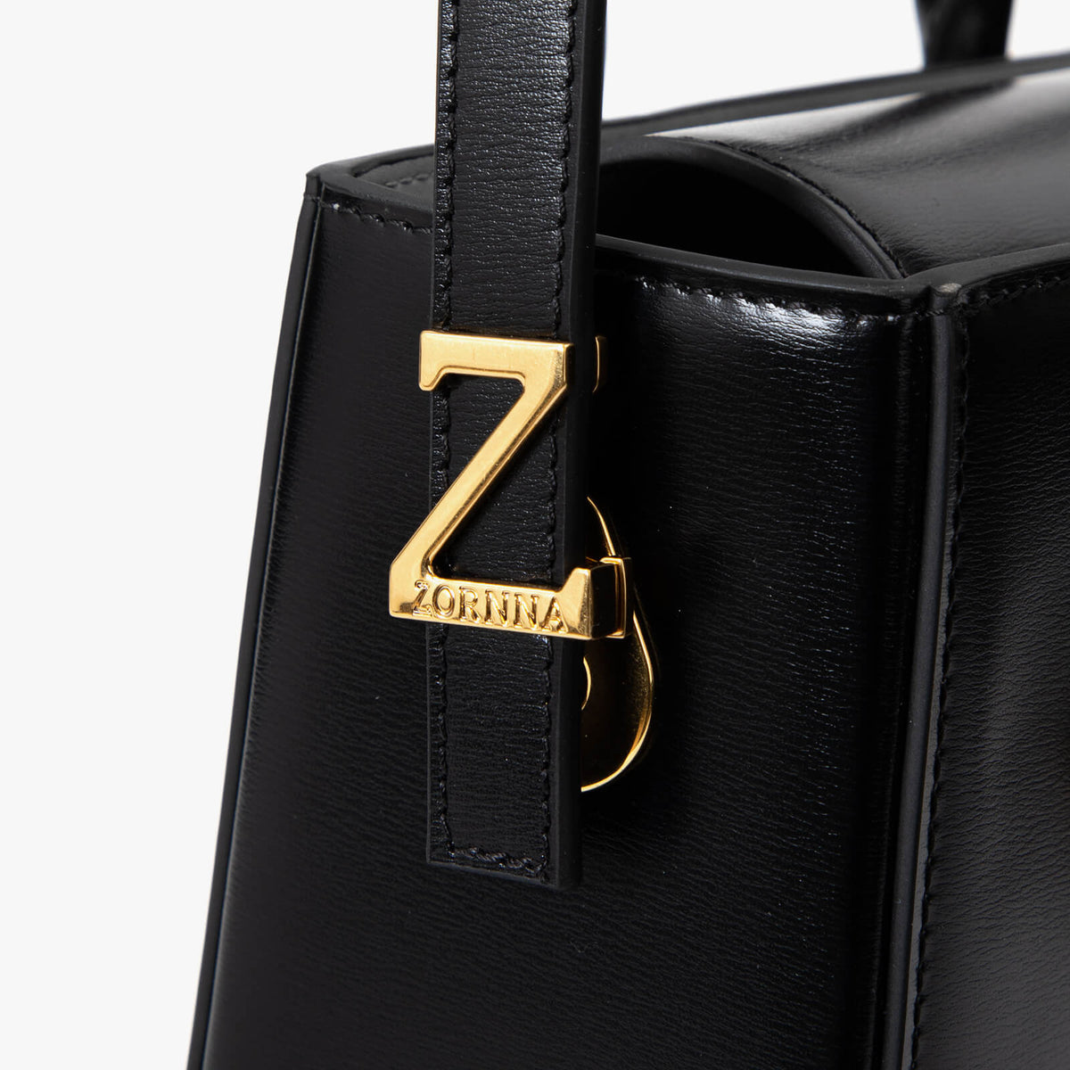 Borsa in pelle nera di lusso