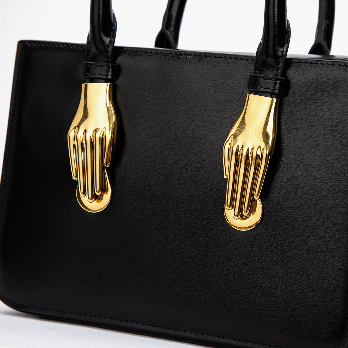 Borsa in pelle nera di lusso