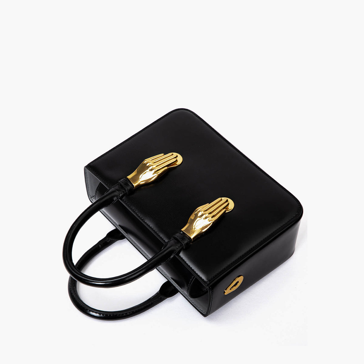 Borsa in pelle nera di lusso