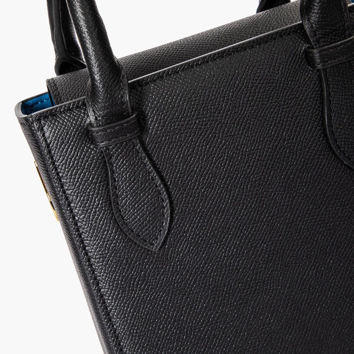 Black Epsom Embossboed Leather Tote