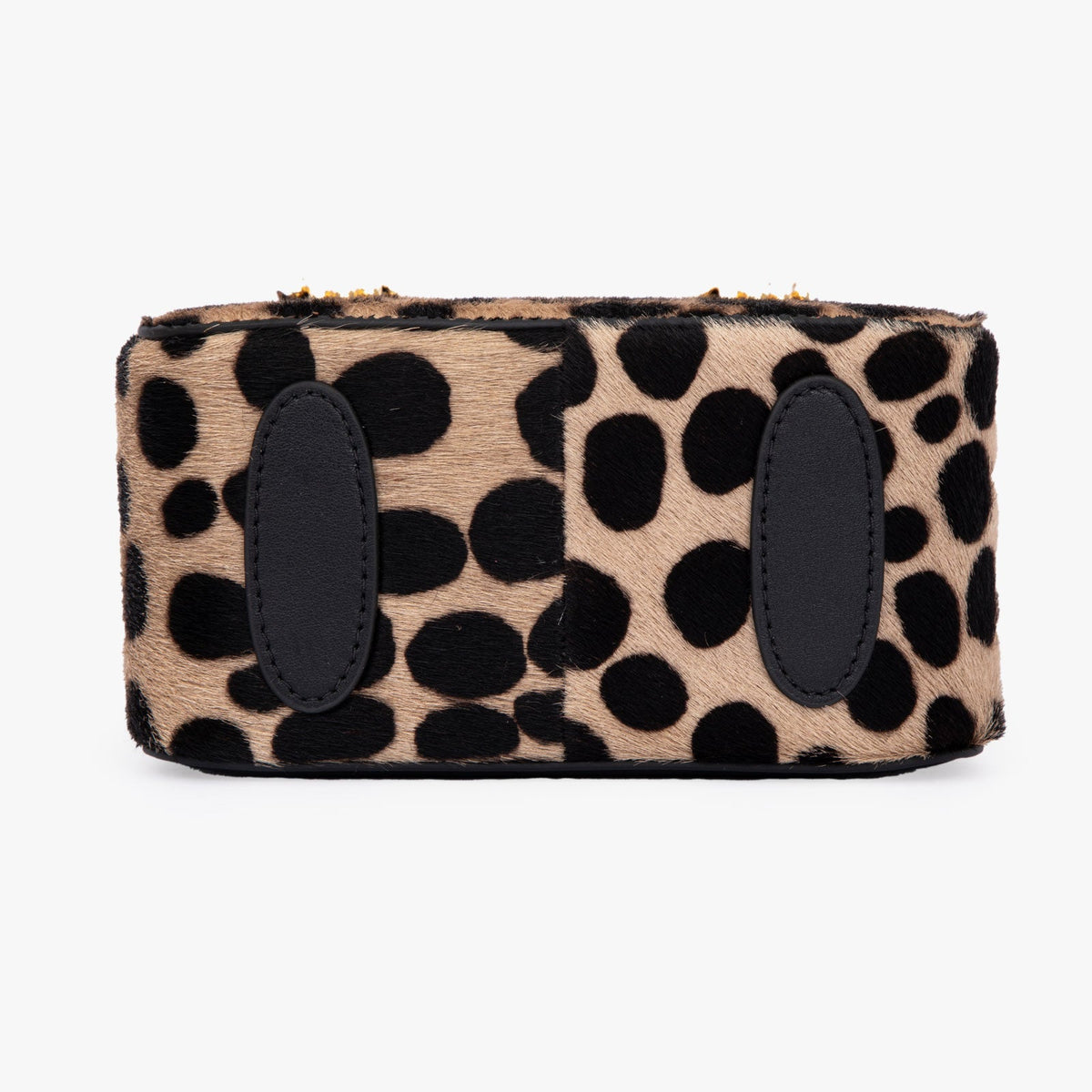 Black Dot Ponyhair Leather Bag