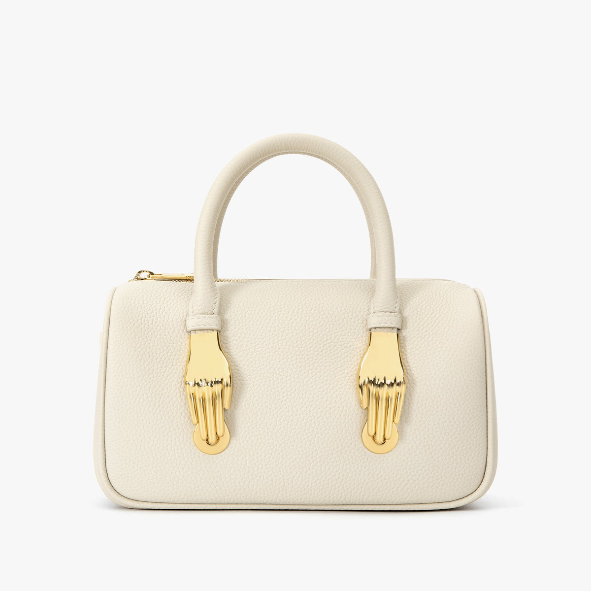 Ivory Pebble Grain Handbag