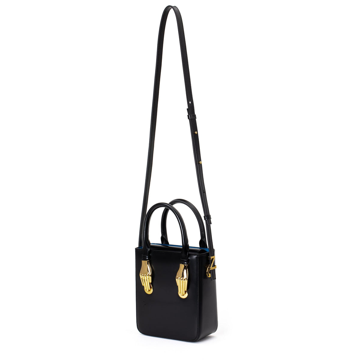 Black Box Calfskin Leather Tote Handbag