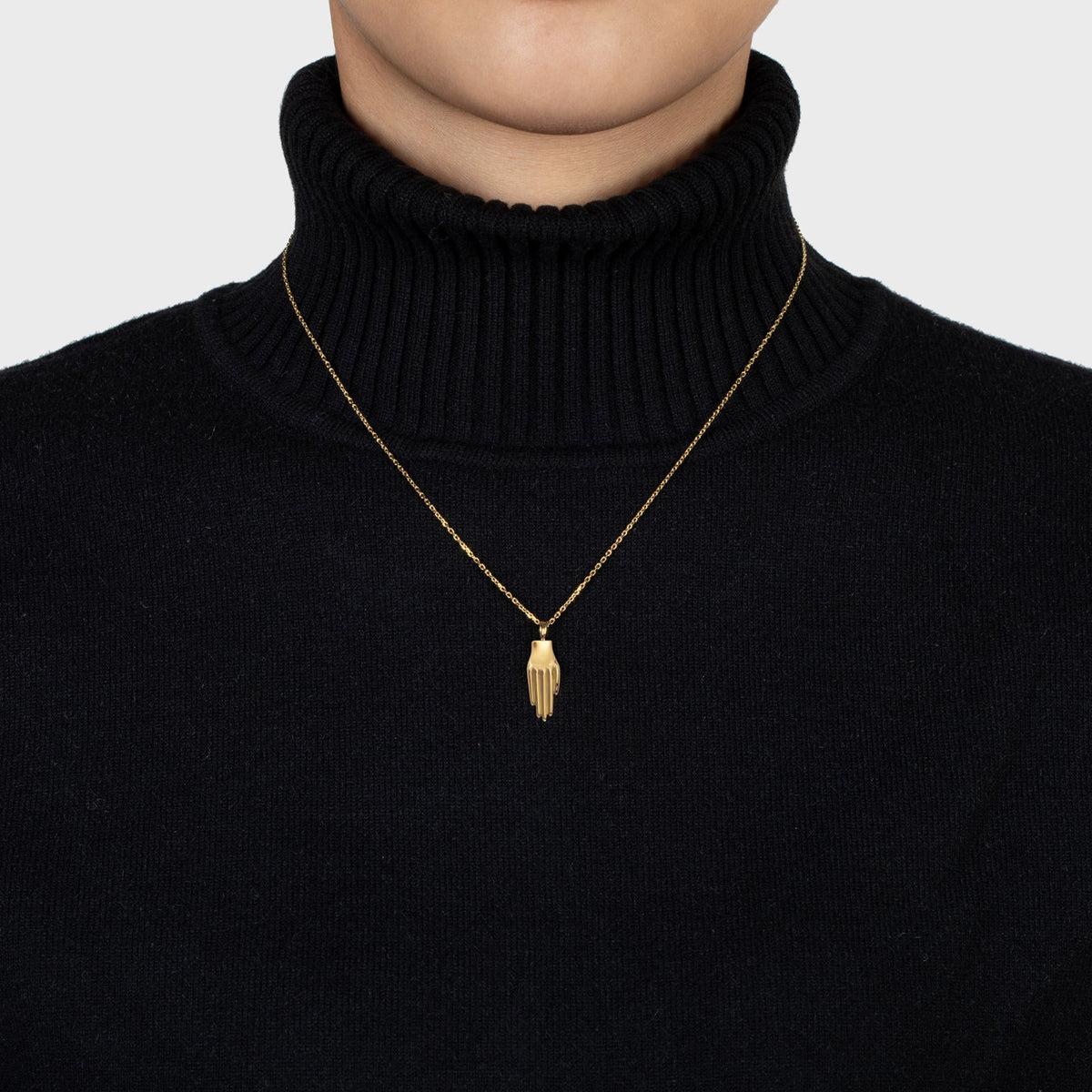 Hand Necklace Golden